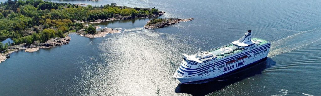 Silja serenade vaart richting Helsinki