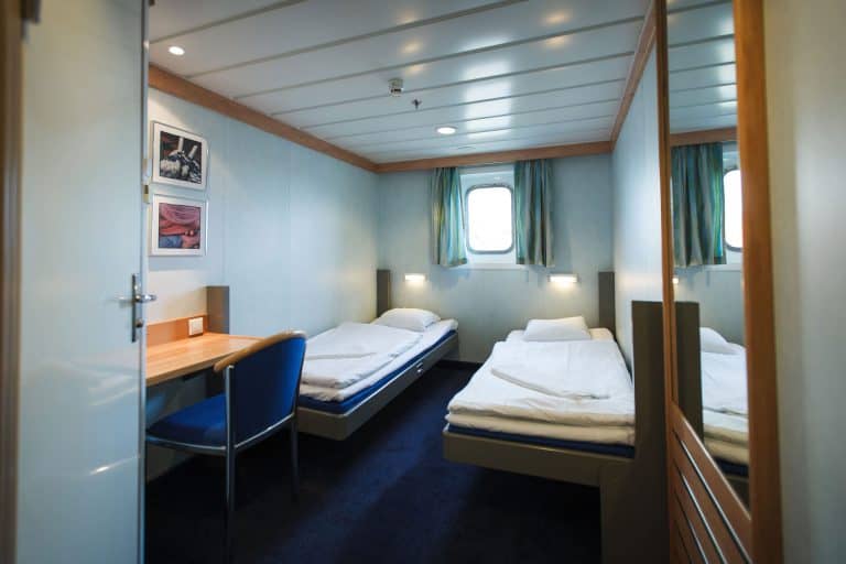 ruime buitenhut op de hansa class ferries